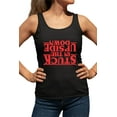 thumbnail image 1 of Womens Stuck In The Upside Down Racerback Tank Top T-Shirt, 1 of 1
