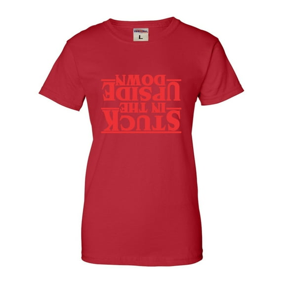 Womens Stuck In The Upside Down T-Shirt