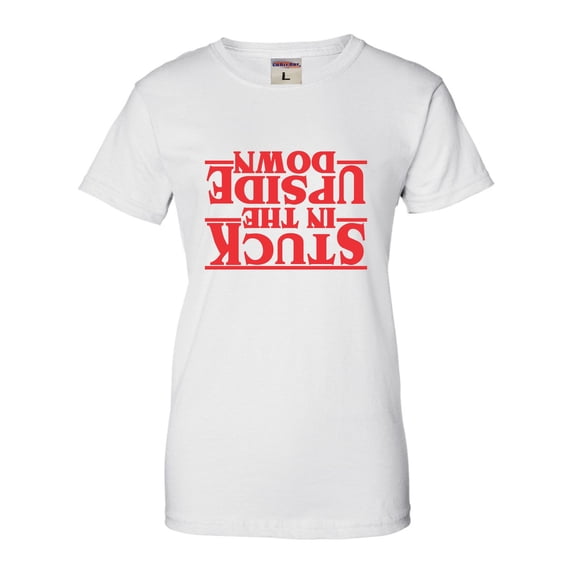 Womens Stuck In The Upside Down T-Shirt