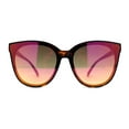 thumbnail image 1 of Womens Stylish Inset Lens Horn Rim Oversize Plastic Sunglasses Tortoise Purple Mirror, 1 of 4