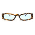 thumbnail image 1 of Womens Stylish Modish Narrow Rectangle Plastic Sunglasses Tortoise - Blue, 1 of 4