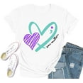 thumbnail image 1 of Womens Suicide Awareness Shirt Suicide Prevention T-Shirts Blue and Purple Hearts Tee Mental Health Matters Tops, 1 of 7