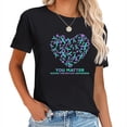 thumbnail image 1 of Womens Suicide Prevention Awareness Heart Ribbon You Matter T-Shirt Black 2XL, 1 of 5