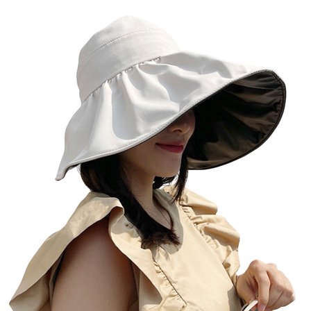 Womens Summer Baseball Hat for Women - Outdoor Wide Brim UV Protection Foldable Ponytail Sun Visor Cap