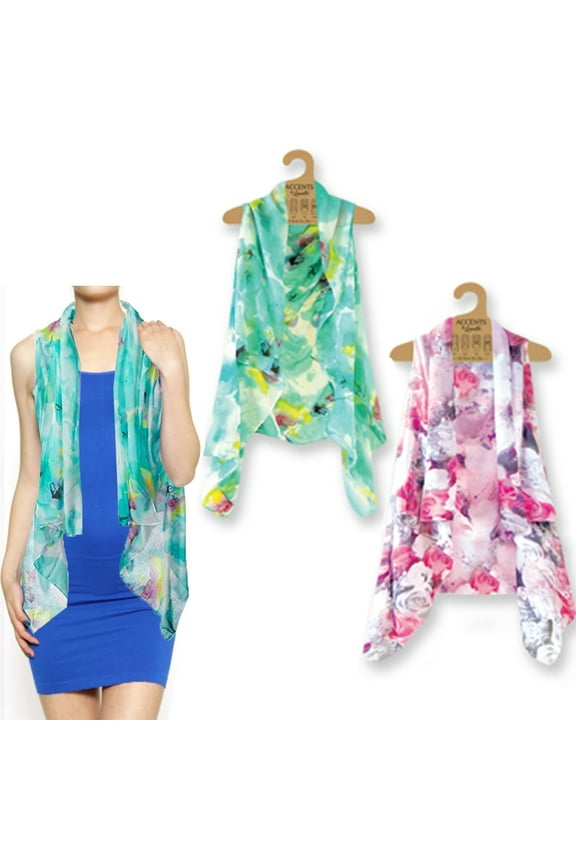 Womens Summer Beach Bikini Swimwear Cover Up Scarf Wrap Sheer Vest Casual Top