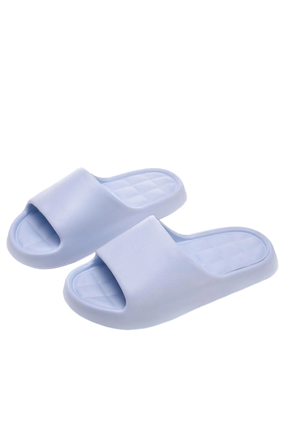 Womens Summer Beach Pool Slides Cushioned Platform Sandals Quick Dry EVA Comfort Non Slip Waterproof Outdoor Shower Shoes Sky Blue,Size 3.5-5