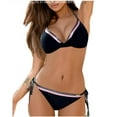 thumbnail image 1 of Womens Summer Beach Strappy Push Up Bikini Set Swimsuit Padded Bathing Swimwear, 1 of 1