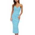 thumbnail image 1 of Womens Summer Bodycon Long Dresses Strapless Tube Zipper Back Elegant Maxi Dress, 1 of 4