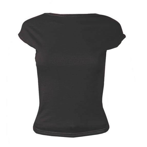 Womens Summer Cap Sleeve Tops Business Casual Crewneck T Shirts Trendy Outfits Beach Vacation Clothes Fashion Blouses