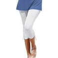 thumbnail image 1 of Womens Summer Capri Leggings Elastic Waist Side Drawstring Casual Stretchy Soft Capris Lounge Pajama Beach Cropped Pants, 1 of 5