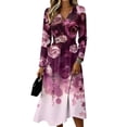 thumbnail image 1 of Womens Summer Casual Midi Maxi Dresses Plus Size Flowy Casual V Neck Wrap Dress Elegant Formal Floral a Line Dress, 1 of 5