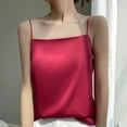 thumbnail image 1 of Womens Summer Casual Satin Round Neck Sleeveless Top Fashion Solid Color Tank Basic Stretchy Comfortable Outfit, 1 of 3