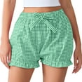 thumbnail image 1 of Womens Summer Casual Shorts High Rise Workout Shorts Tie Front Trendy Shorts, 1 of 4