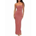 thumbnail image 1 of Womens Summer Casual Slip Dresses Spaghetti Strap Bodycon Maxi Dress Pink XS, 1 of 8