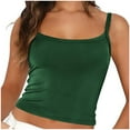 thumbnail image 1 of Womens Summer Clothes,Clothes for Women,Fashion Women Solid Round Neck Sleeveless Camisole Tank Summer Clothes,Camisole for Women, 1 of 6