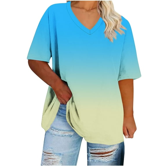 Womens Summer Clothes,Summer Shirts for Women,Oversized-Neck Short Sleeved Solid Summer Base Shirt Sports T-Shirt,T-Shirts for Women