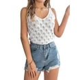 thumbnail image 1 of Womens Summer Crochet Tank Tops Knit Sleeveless Scoop Neck Sweater Vest Boho Hollow Out Cover Ups White L, 1 of 9