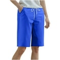 thumbnail image 1 of Womens Summer Cute Shorts Casual Side Pockets High Waist Shorts with Back Elastic Waist, 1 of 6