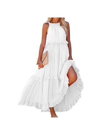 NWOT Gal Meets Glam Desiree purchases Tiered Sleeveless White Summer Sun Dress Size 6