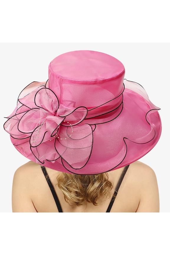 Womens Summer Dress Hat Wide Leaf Flower Bridal Shower Hat Sun Hats Beach Hat Solar Escape Hats Boating Hat Tennis Hat Roll up Beach Hat for Women Beach Mens Fedora Hats Summer Calf Hair Hat