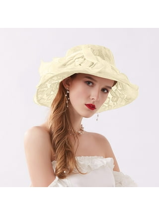 Womens Summer Dress Hat Wide Leaf Flower Bridal Shower Hat Sun Hats Beach  Hat Mens Floppy Hat Womens Foldable Sun Hat Mens Hats Summer Beach Day  Desert Hats for Men Brimmed Hats