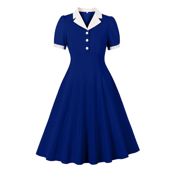 Plus Size Womens Summer Dress Fashion Patchwork Short Sleeve V-Neck Vigorously Dresses Party Dresses
