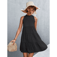 thumbnail image 1 of Womens Summer Dress Sleeveless Halter Neck Flowy Mini Sundress Casual Babydoll Spring Beach Vacation Clothes, 1 of 6