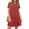 thumbnail image 1 of Womens Summer Dresses Beach Casual Tshirt Plus Size Floral Short Sleeve Loose Flowy Sundresses, 1 of 6