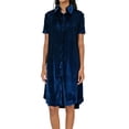 thumbnail image 1 of Womens Summer Dresses Casual Fashion Solid Color Loose Short-Sleeved Velvet Shirt Dress Dress Floral Vocation Beach Sundress, 1 of 6