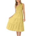 thumbnail image 1 of Womens Summer Dresses Casual One Shoulder One Shoulder Maxi Dress Ladies Sleeveless Beach Dresses, 1 of 8