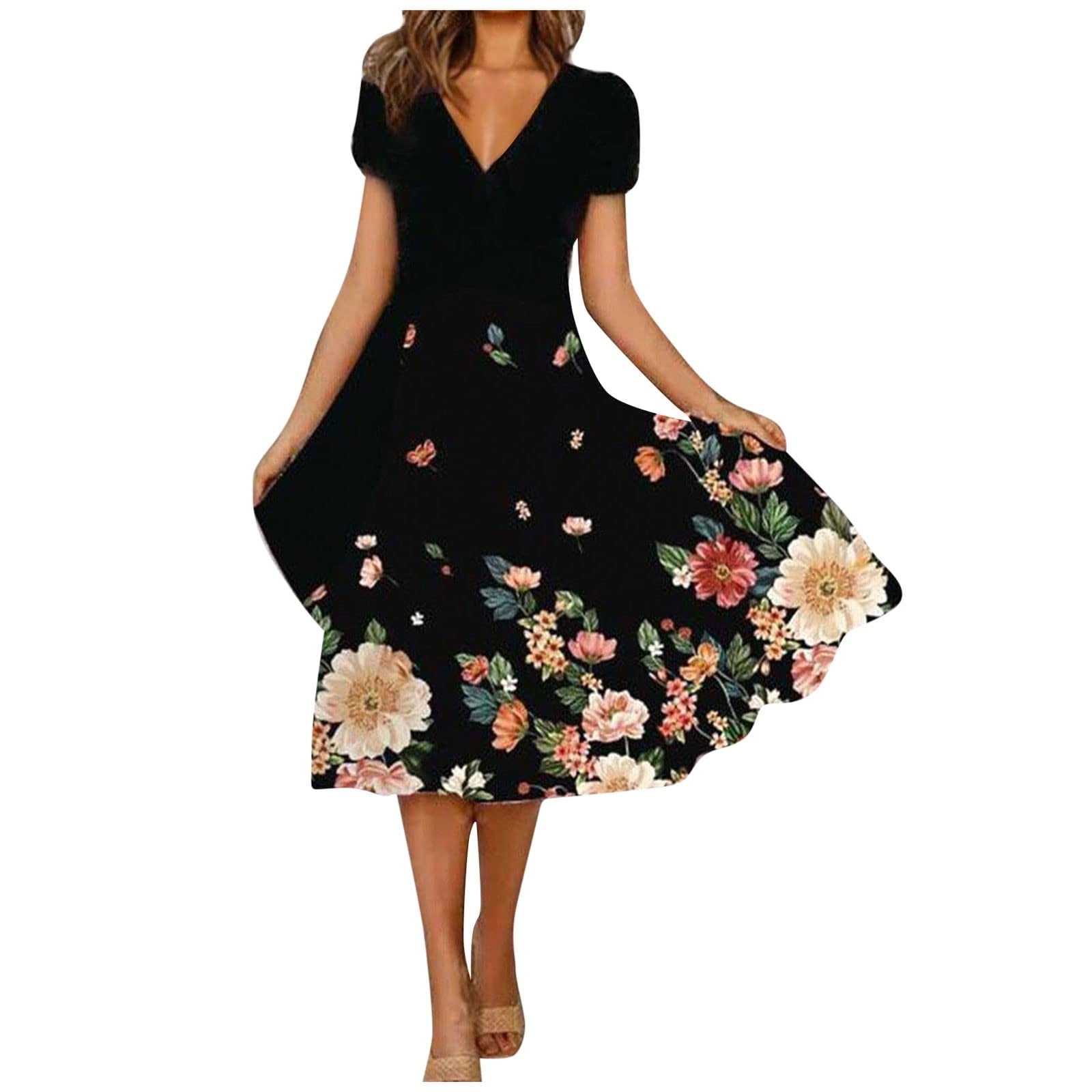 Womens Summer Dresses Dresses for Women 2022 Boho Dress Spring Outfits for  Women 2023 Wrap Around Dresses for Women Easter Dresses for Women -  Walmart.com