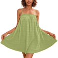 thumbnail image 1 of Womens Summer Dresses Spaghetti Strap Sleeveless Cami Mini Dress Boho Causal Flowy Beach Sundress, XS, 1 of 9