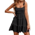 thumbnail image 1 of Womens Summer Dresses Wedding Guest Dresses Beach Sundresses Spaghetti Strap Flowy Boho Dress Black L, 1 of 6