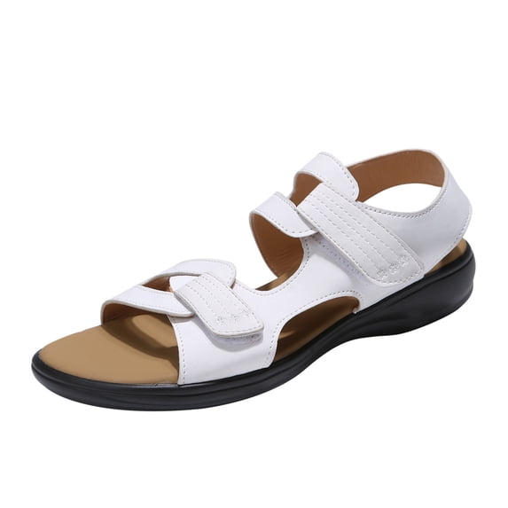 Womens Summer Dressy Casual Sandals Orthopedic Sandals for Women with Arch Support Comfortable Flip Flops Walking Sandals White Women Sandal