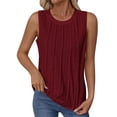 thumbnail image 1 of Womens Summer Eyelet Tank Tops, Sleeveless Shirts for Women Casual Hollow Solid Color Crewneck Tanks Dressy Blouses, 1 of 6