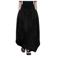 thumbnail image 1 of Womens Summer Fashion Skirts Casual Solid Color Long Skirts Elastic Pocket Loose Zipper Female Skirt Vacation Daily Wear, 1 of 4