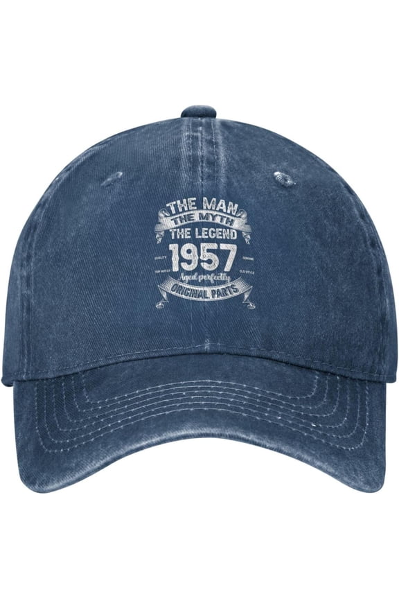 Womens Summer Hat 66th Birthday Gifts Cool Hat for Men's Vintage 1957 Cool Cap Navy Blue