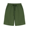 thumbnail image 1 of Womens Summer Knee Length Shorts Elastic Waist Drawstring Straight Leg Shorts Casual Comfy Plus Size Lounge Pants, 1 of 3