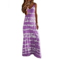 thumbnail image 1 of Womens Summer Maxi Dresses Sleeveless V Neck Sundress Casual Loose Long Print Beach Boho Dress, 1 of 2