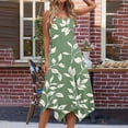 thumbnail image 1 of Womens Summer Midi Dress Sleeveless Floral Print Shirt Dress Comfort Tank Dress for Coastal Beach Resort Flowy Sundresses, 1 of 7
