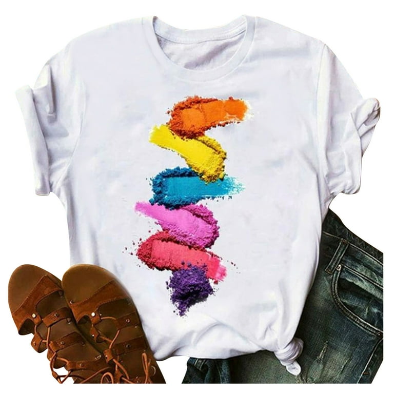 Womens Summer Nail Polish Cosmetics Cute Graphic Tshirt 2022