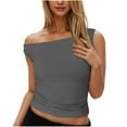thumbnail image 1 of Womens Summer Off The Shoulder Tops Going Out T Shirts Crop Tank Top Fashion Clothes Spring Outfits 2026, 1 of 6