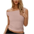 thumbnail image 1 of Womens Summer Off The Shoulder Tops Going Out T Shirts Crop Tank Top Fashion Clothes Spring Outfits 2026, 1 of 6