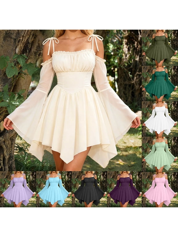 Womens Summer Off the Shoulder Mini Dress Casual Boho Ruched Off Shoulder Flowy Boho Dresses Purple S-XXL