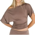 thumbnail image 1 of Womens Summer Off the Shoulder Tops Going Out T Shirts Crop Tank Top Fashion Clothes Spring Outfits 2025 Khaki M, 1 of 8