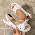 thumbnail image 1 of Womens Summer Open Toe Flats Sandals Ladies Slip on Platform Fish Mouth Sandals Outdoor Ankle Straps Walking Shoes Causal Comfortable Beach Dressy Shoes White 5.5, 1 of 7