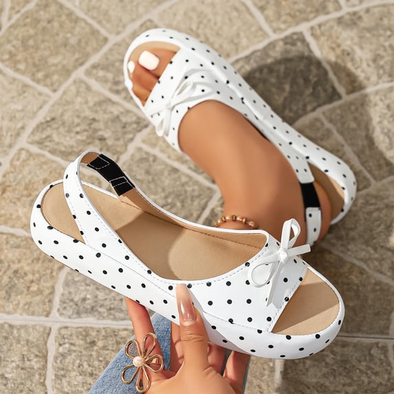 Womens Summer Open Toe Flats Sandals Ladies Slip on Platform Fish Mouth Sandals Outdoor Ankle Straps Walking Shoes Causal Comfortable Beach Dressy Shoes White 5.5