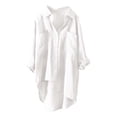 thumbnail image 1 of Womens Summer Outfits, Tops for Women Trendy, Trendy Women's Casual Top Long Sleeve Solid Shirt with Double Pockets for Fall Fashion, 1 of 3