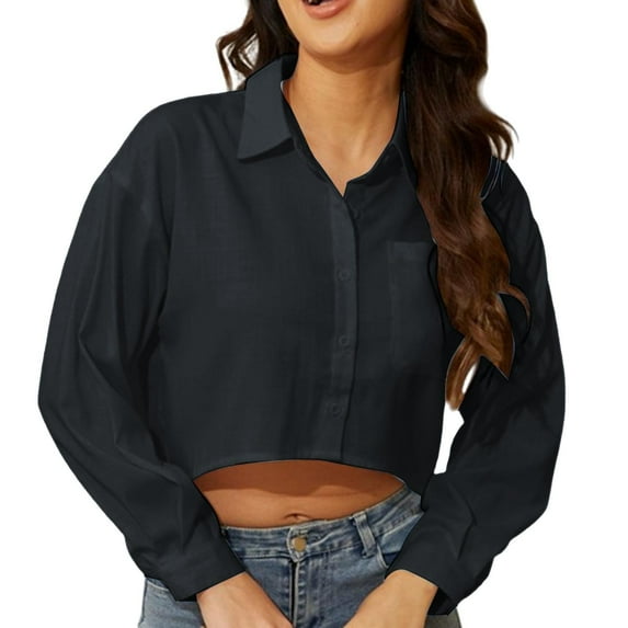 Womens Summer Outfits, Women Blouses, Stylish Women Shirts Casual Loose Fit Button Down Top for Autumn Fashion and Everyday Wear