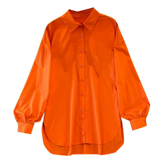 Womens Summer Outfits, Women'S Tops, Stylish Women's Casual Long Sleeve Shirt with Unique Asymmetrical Design for Effortless Look